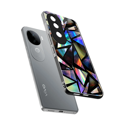 Shattered Luxe sleek vivo v40e cover with tempered glass back and TPU edges