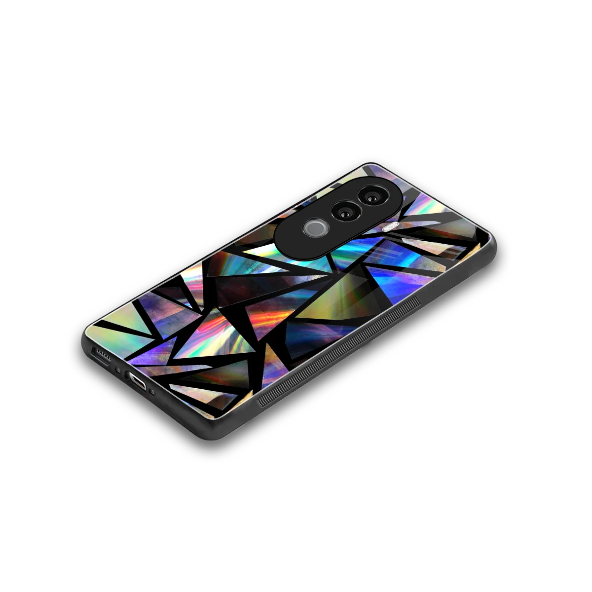 Shattered Luxe stylish phone case for vivo v40e | glossy glass and slim fit