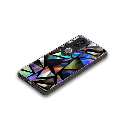 Shattered Luxe stylish phone case for vivo v50 | glossy glass and slim fit