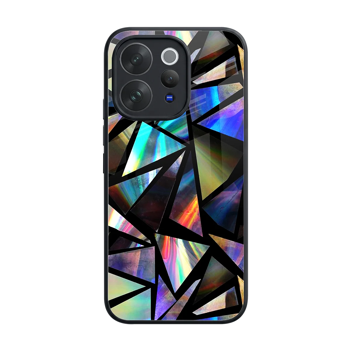 Shattered Luxe back phone cover | glass case for vivo v70 elite