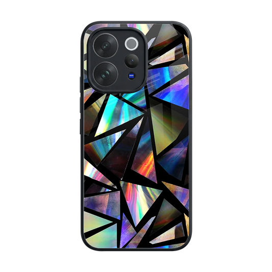 Shattered Luxe back phone cover | glass case for vivo v70 elite