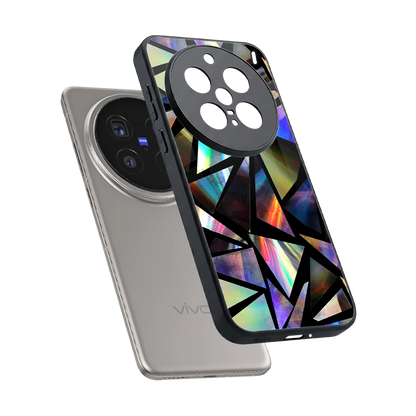 Shattered Luxe sleek vivo x200 pro cover with tempered glass back and TPU edges