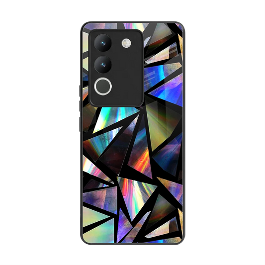 Shattered Luxe back phone cover | glass case for vivo y200 5g