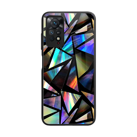 Shattered Luxe back phone cover | glass case for redmi note 11 pro