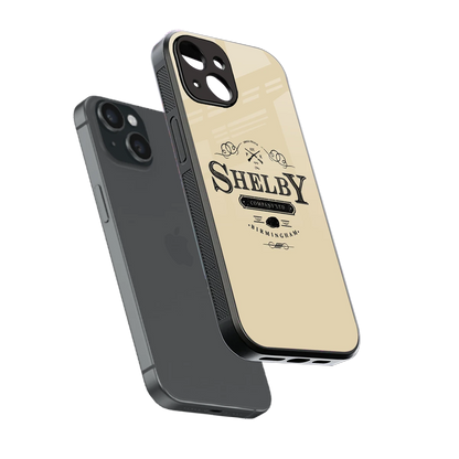 Shelby sleek iphone 13 cover with tempered glass back and TPU edges