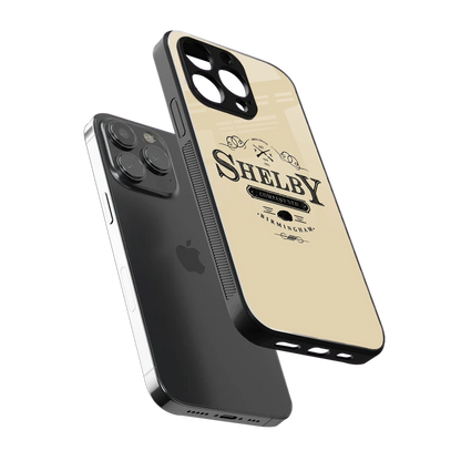 Shelby sleek iphone 15 pro max cover with tempered glass back and TPU edges