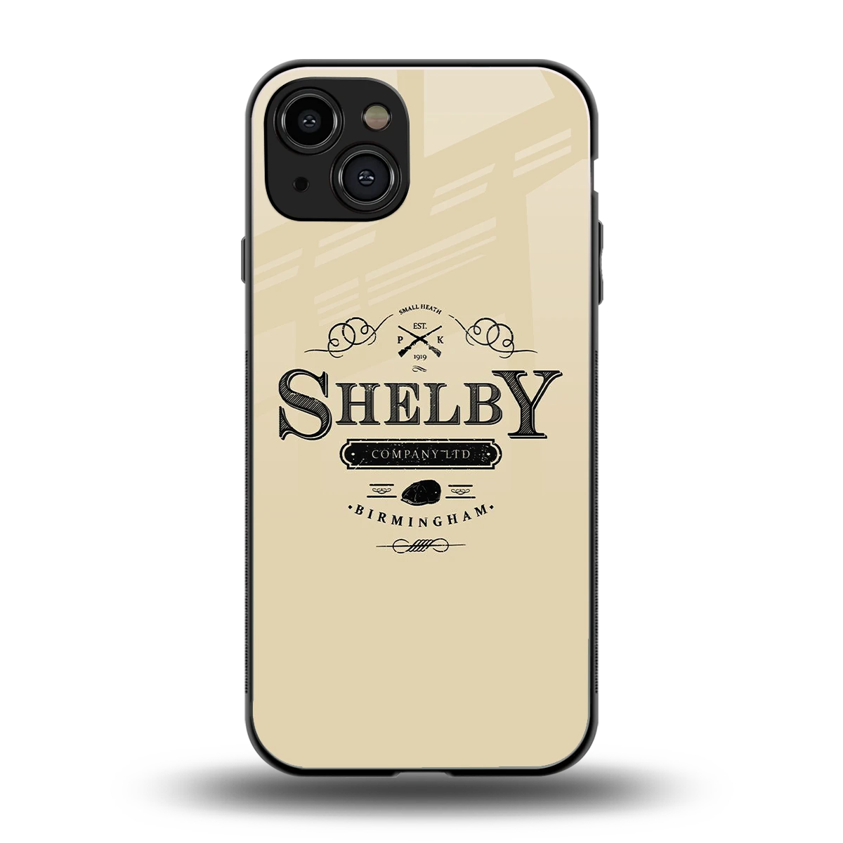 Shelby back phone cover | glass case for iphone 15