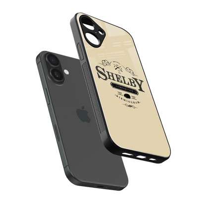 Shelby sleek iphone 16 plus cover with tempered glass back and TPU edges