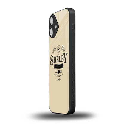 Shelby iphone 16 plus mobile cover | shockproof glass phone case