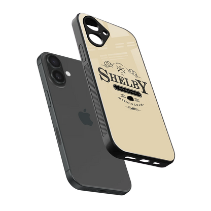 Shelby sleek iPhone 16 cover with tempered glass back and TPU edges
