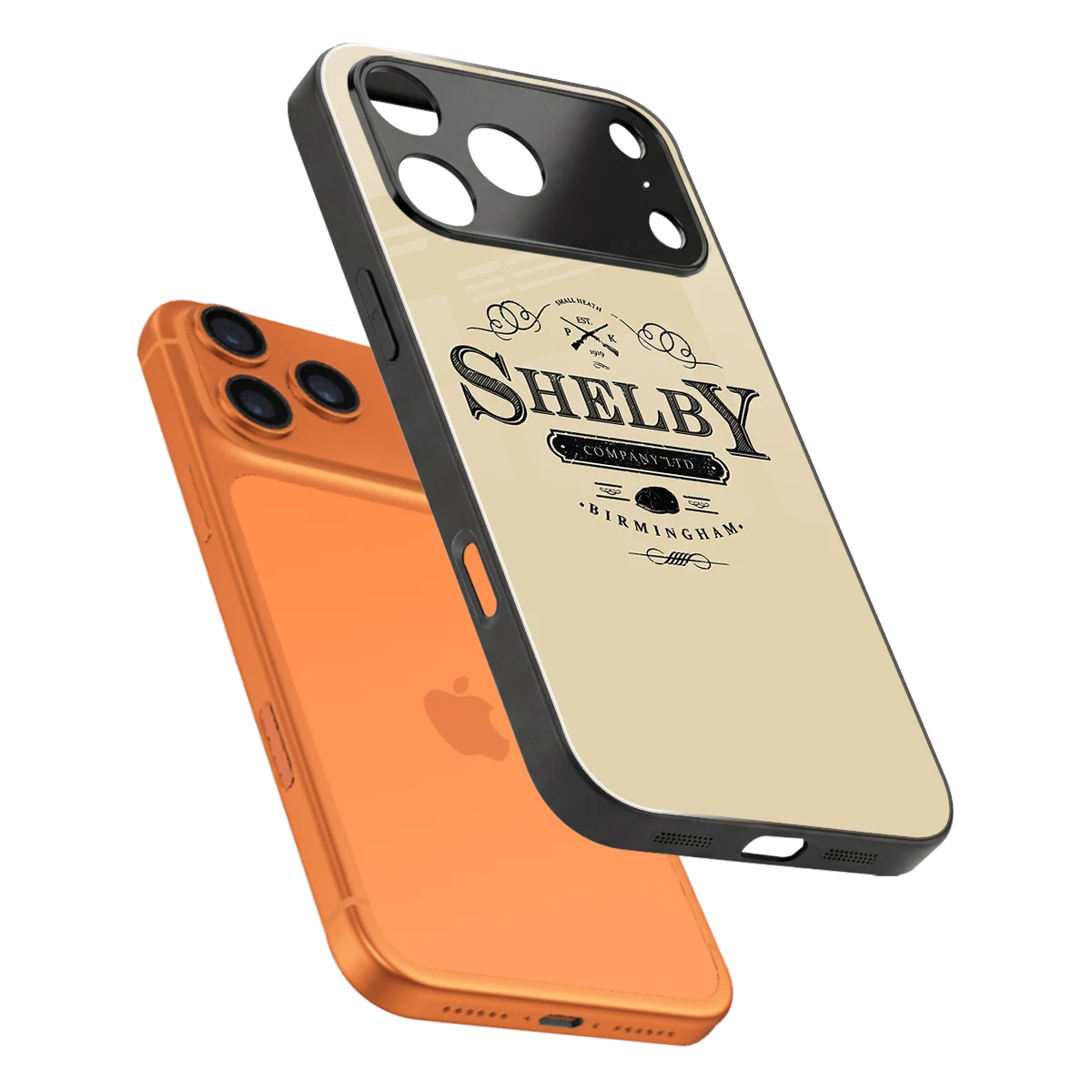 Shelby sleek iphone 17 pro cover with tempered glass back and TPU edges