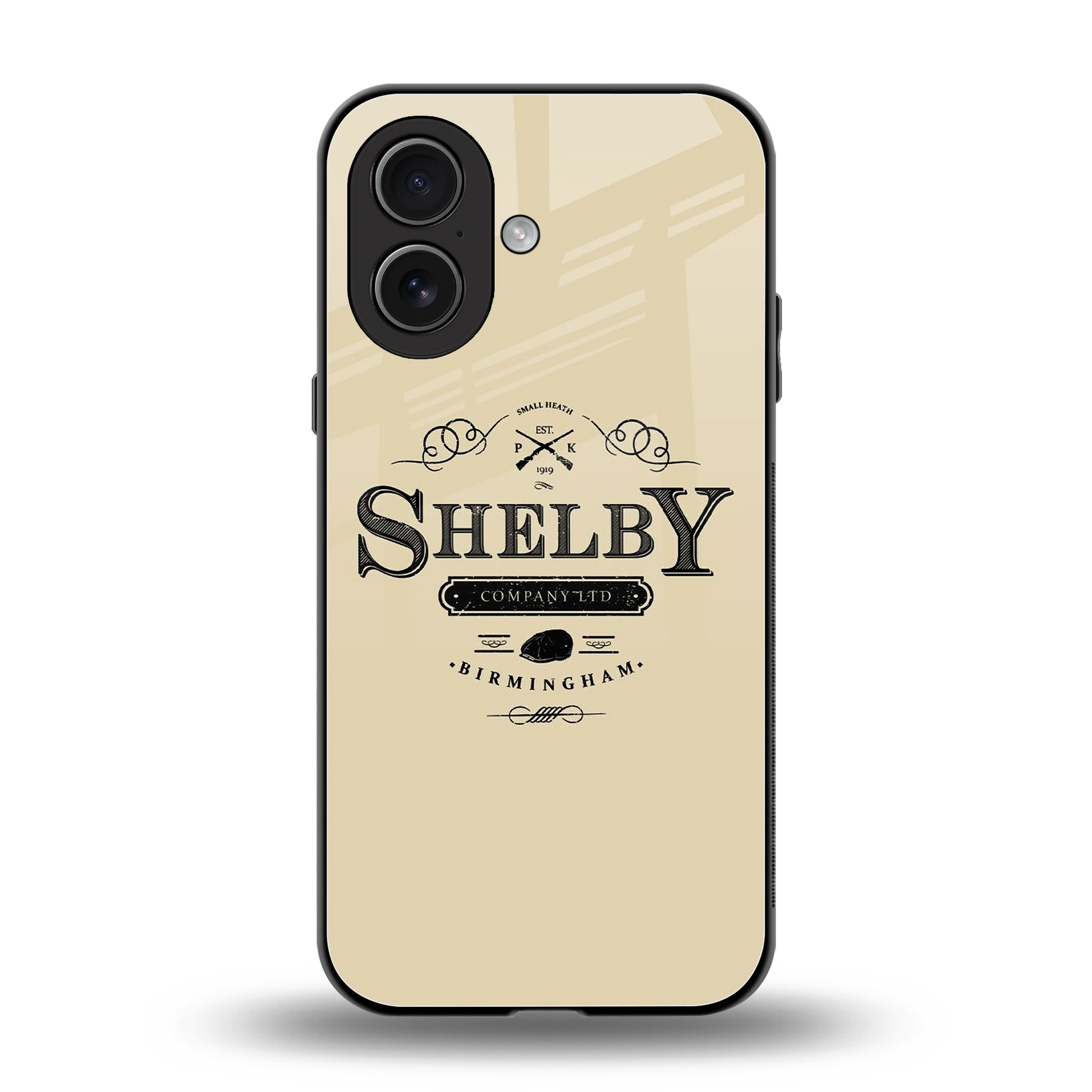 Shelby back phone cover | glass case for iphone 17