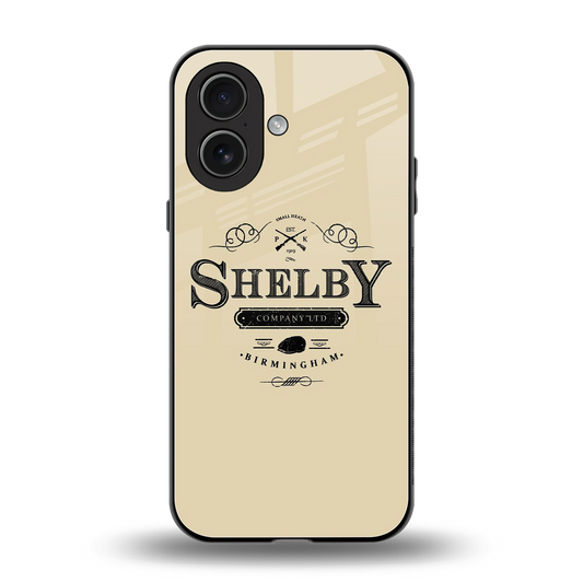Shelby back phone cover | glass case for iphone 17