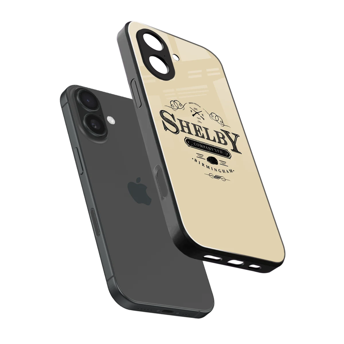 Shelby sleek iphone 17 cover with tempered glass back and TPU edges