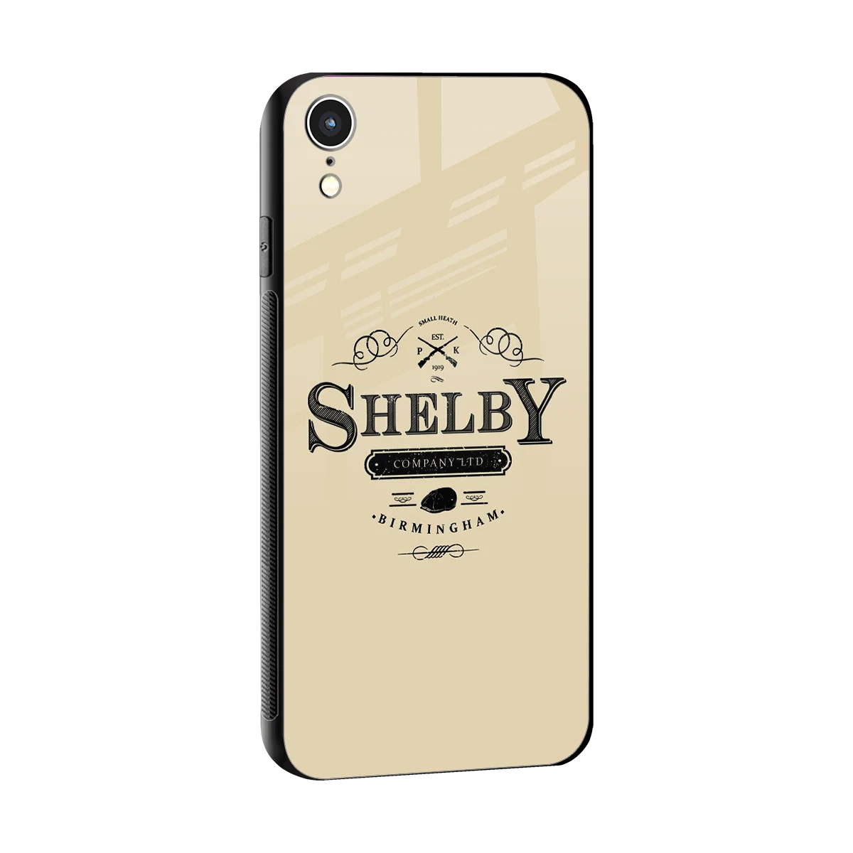 Shelby sleek iphone xr cover with tempered glass back and TPU edges