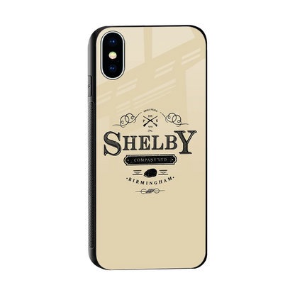 Shelby sleek iphone xs cover with tempered glass back and TPU edges