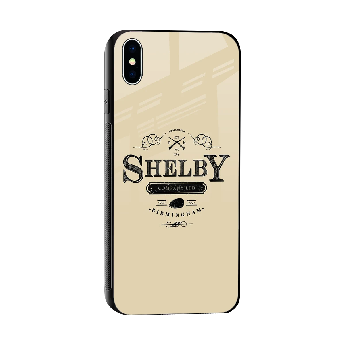 Shelby sleek iphone xs max cover with tempered glass back and TPU edges