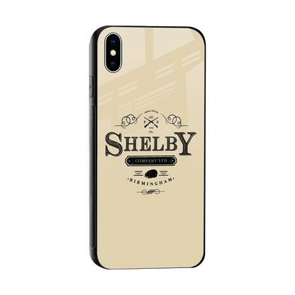 Shelby sleek iphone xs max cover with tempered glass back and TPU edges