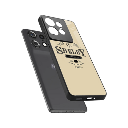 Shelby sleek motorola edge 50 pro cover with tempered glass back and TPU edges