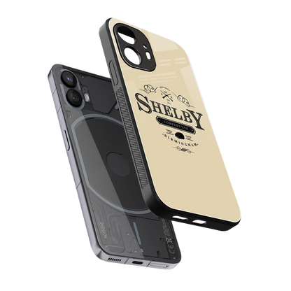 Shelby sleek nothing phone 2 cover with tempered glass back and TPU edges