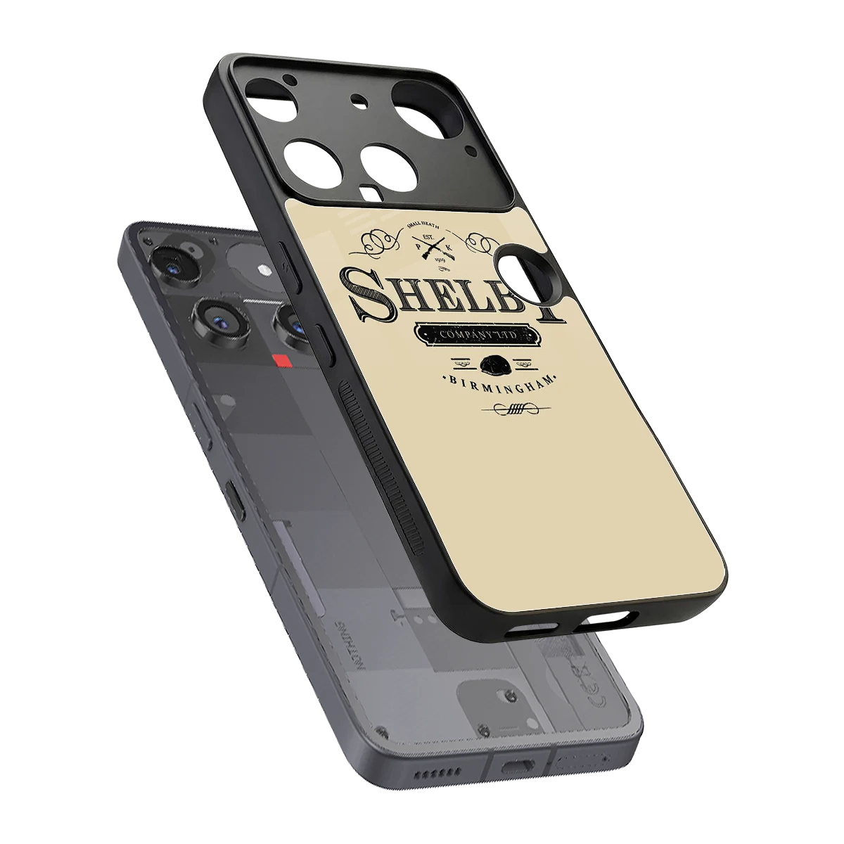 Shelby sleek nothing phone 3 cover with tempered glass back and TPU edges