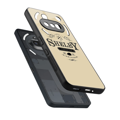 Shelby sleek nothing phone 3a cover with tempered glass back and TPU edges
