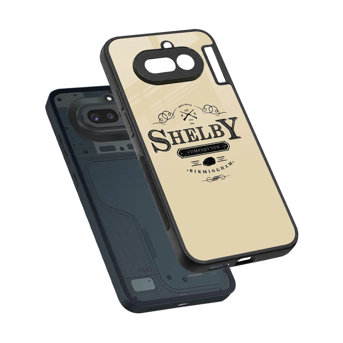 Shelby sleek nothing phone 4a cover with tempered glass back and TPU edges