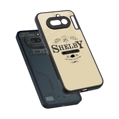 Shelby sleek nothing phone 4a cover with tempered glass back and TPU edges