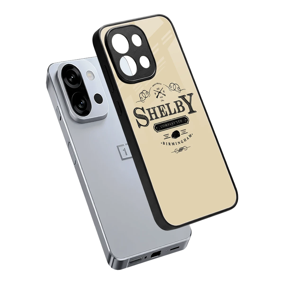 Shelby sleek oneplus 13s cover with tempered glass back and TPU edges
