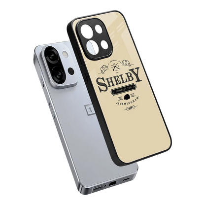 Shelby sleek oneplus 13s cover with tempered glass back and TPU edges