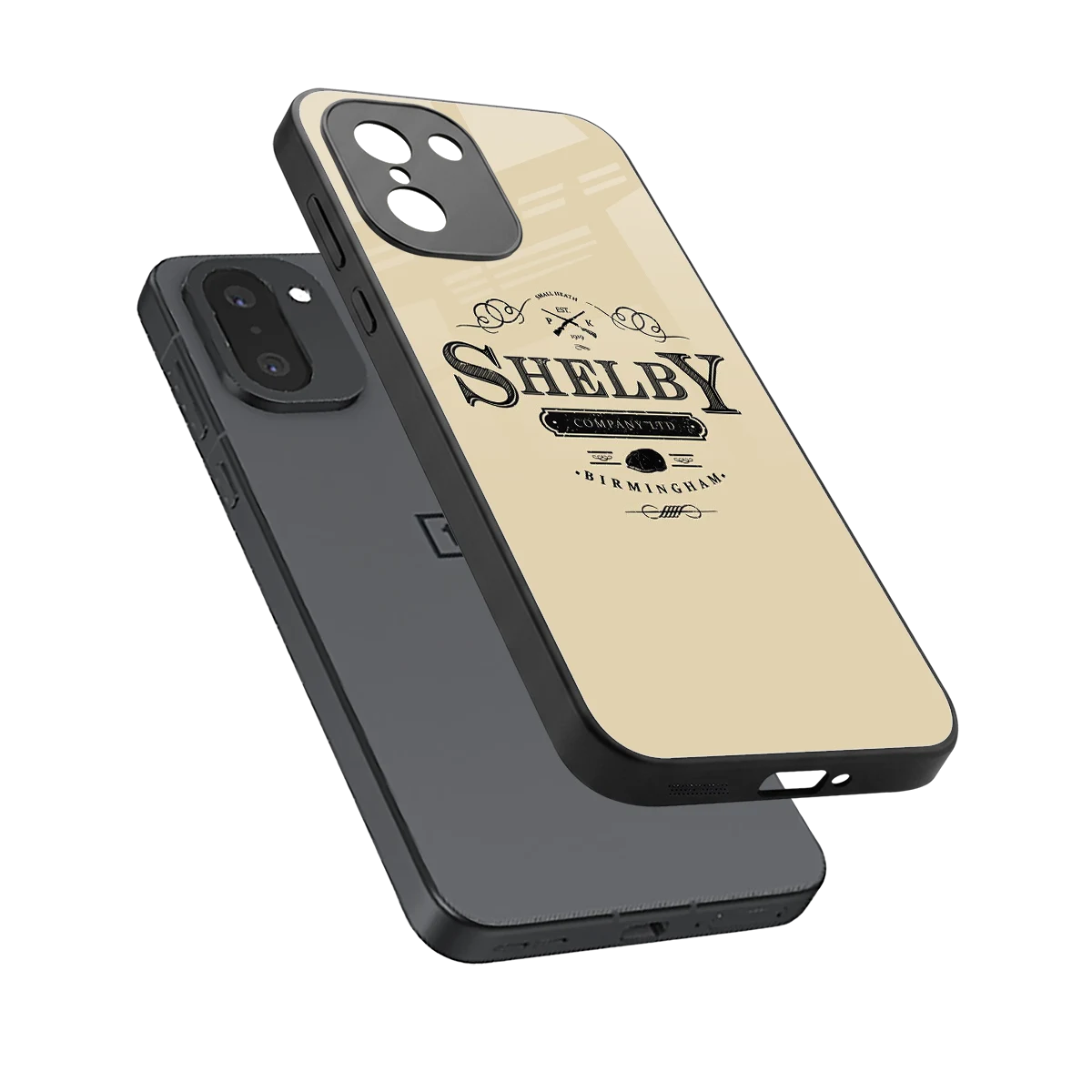 Shelby sleek oneplus 15r cover with tempered glass back and TPU edges