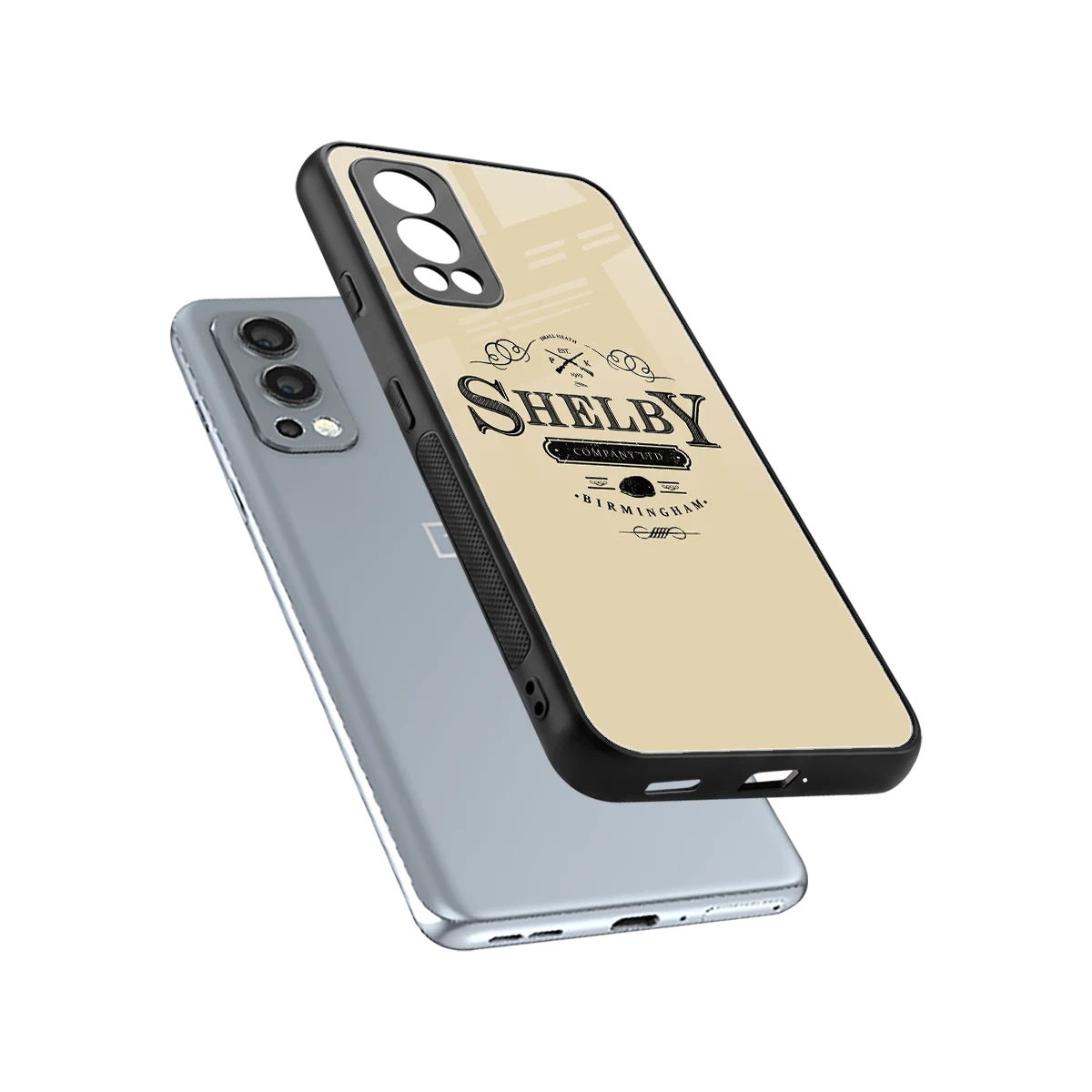 Shelby sleek oneplus nord 2 cover with tempered glass back and TPU edges