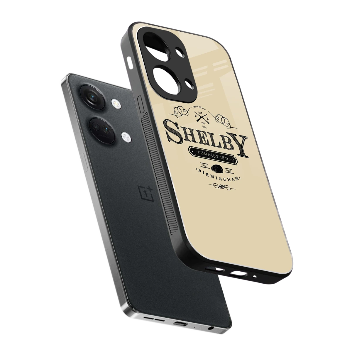 Shelby sleek oneplus nord 3 cover with tempered glass back and TPU edges