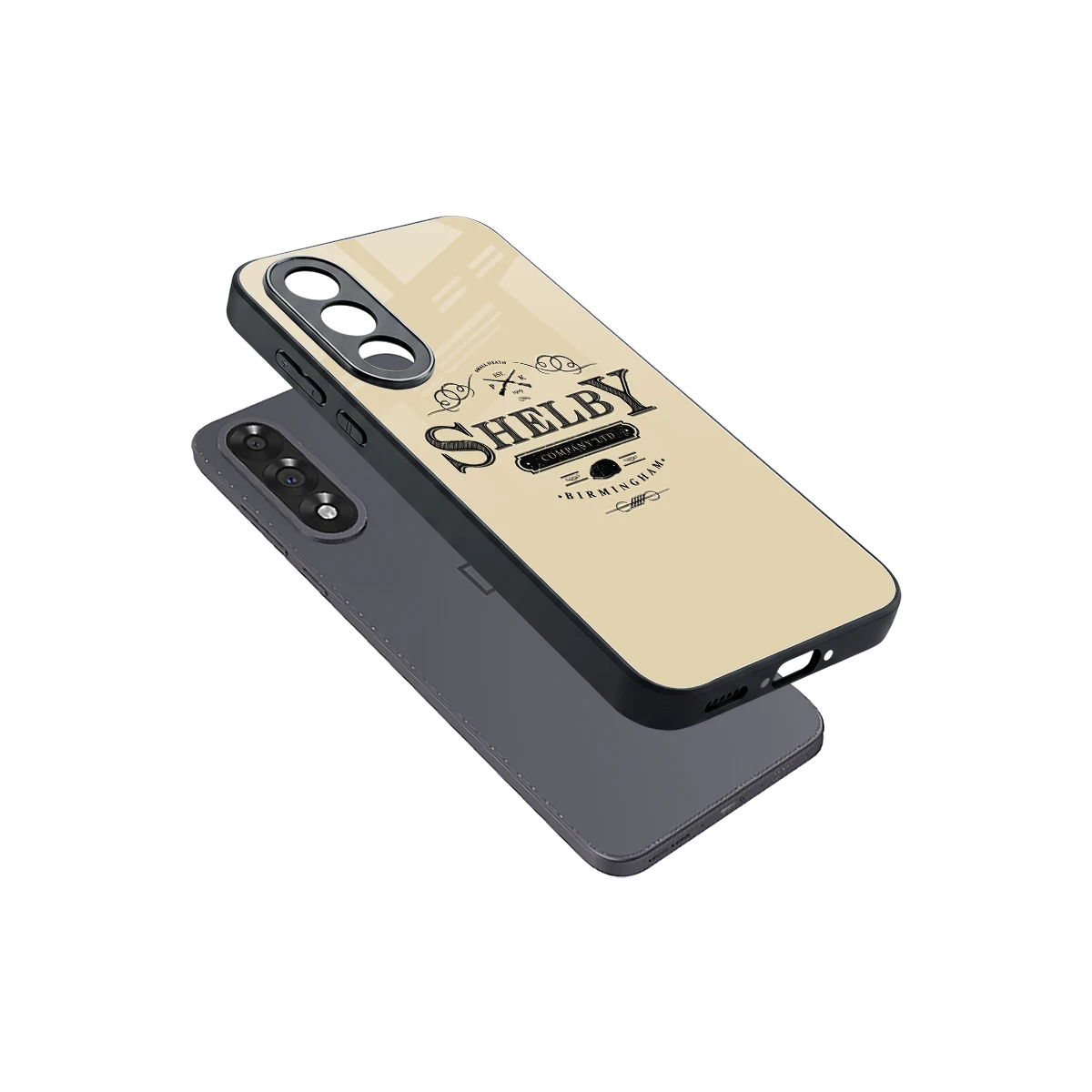 Shelby sleek oneplus nord 5 cover with tempered glass back and TPU edges