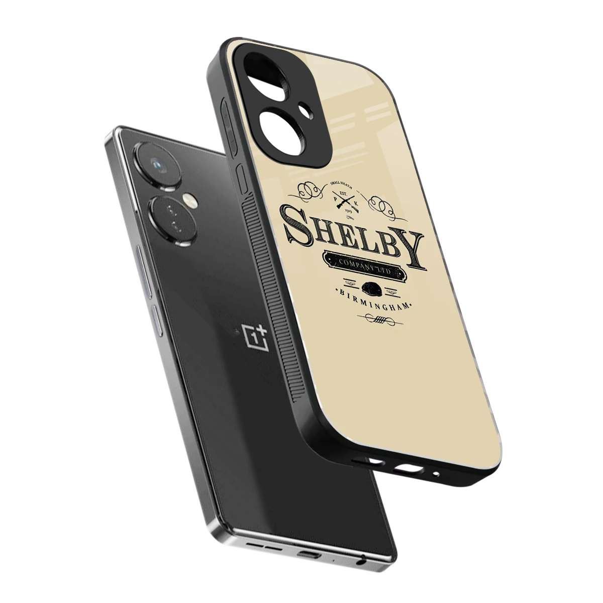 Shelby sleek oneplus nord ce 3 cover with tempered glass back and TPU edges