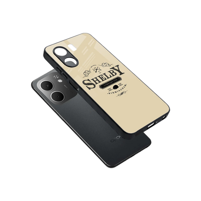 Shelby sleek oppo a5x 5g cover with tempered glass back and TPU edges