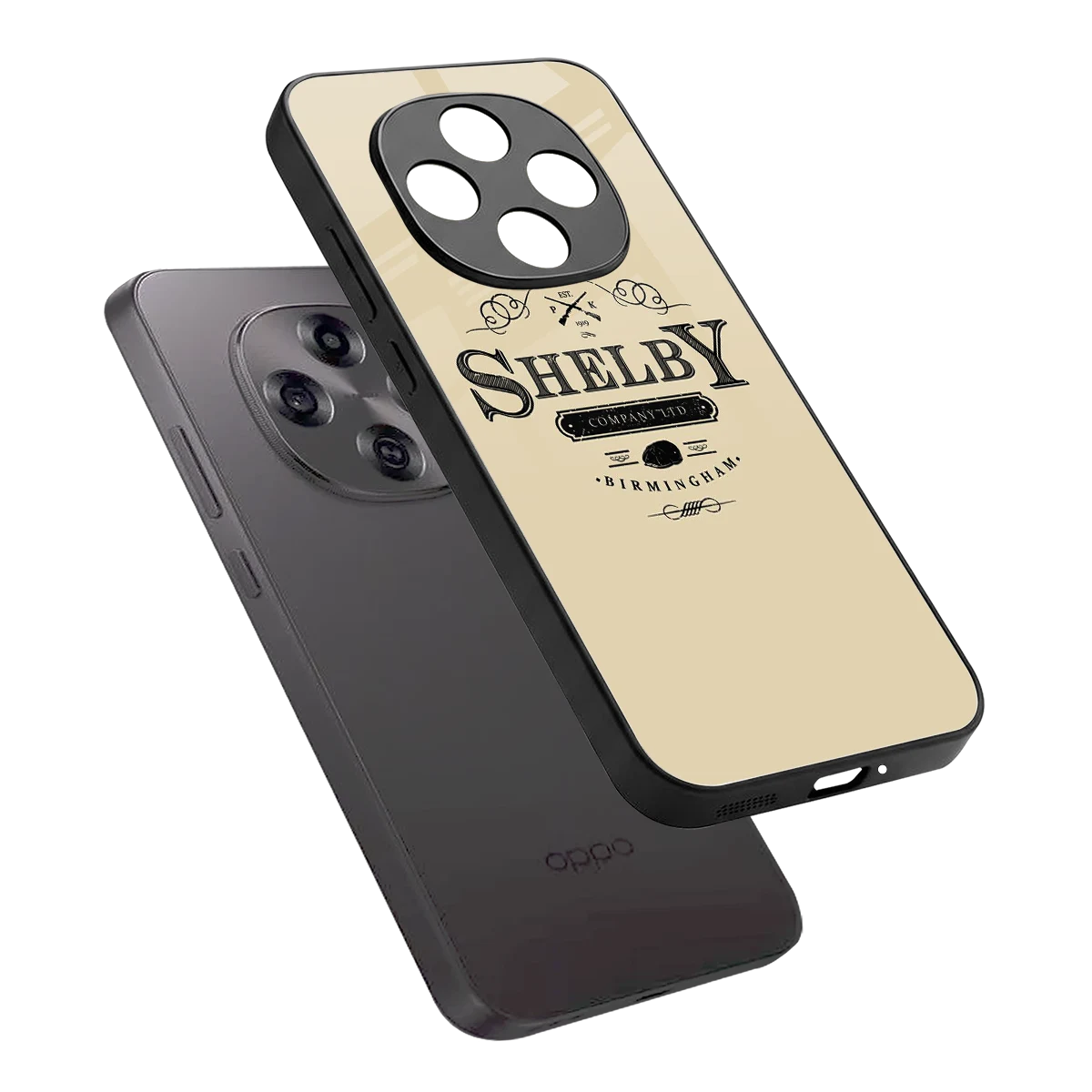 Shelby sleek oppo f31 pro 5g cover with tempered glass back and TPU edges