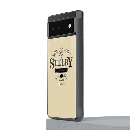 Shelby stylish phone case for google pixel 6a | glossy glass and slim fit