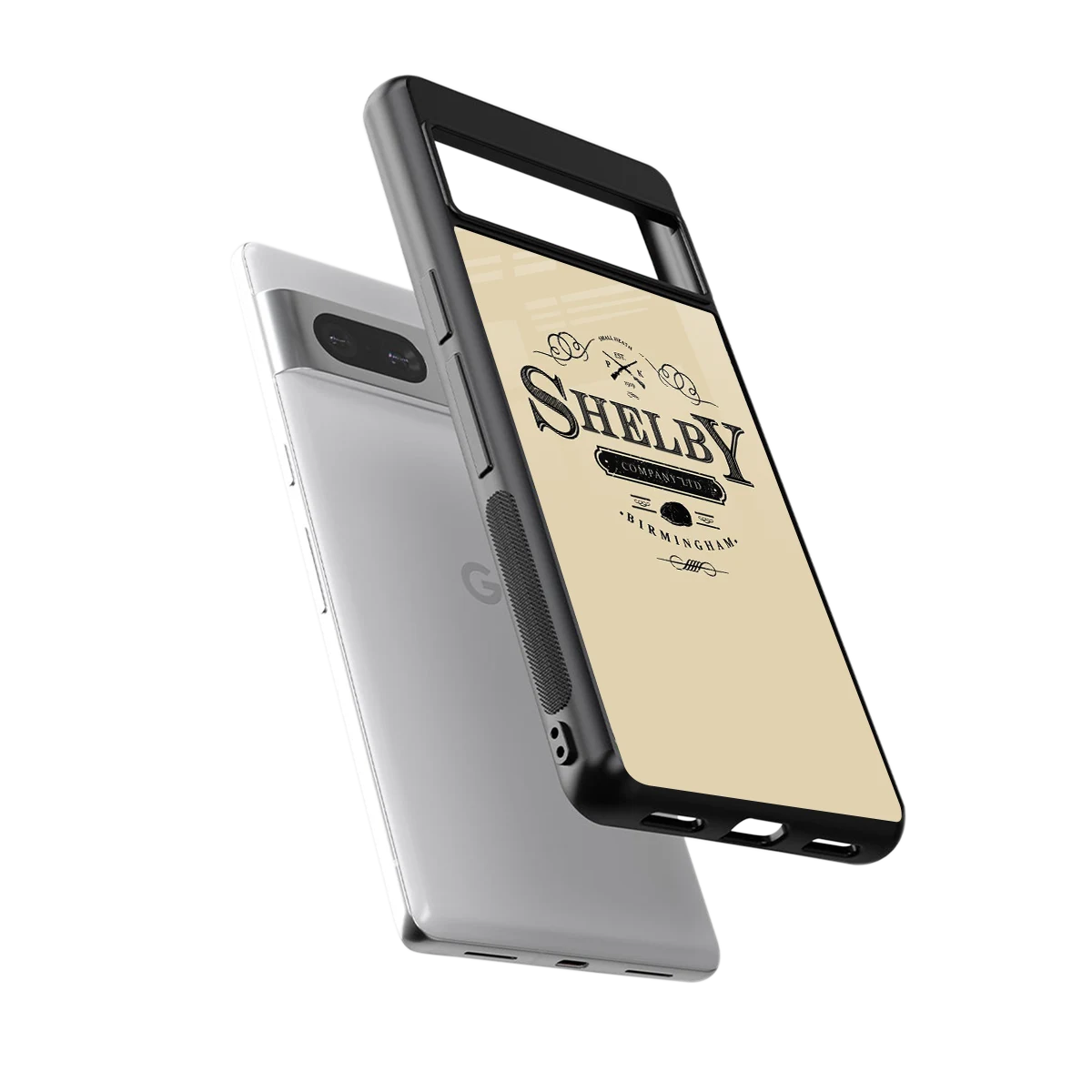 Shelby sleek google pixel 7a cover with tempered glass back and TPU edges