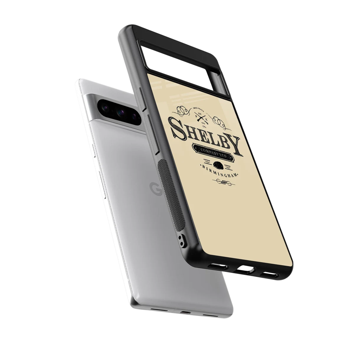 Shelby sleek google pixel 8 pro cover with tempered glass back and TPU edges