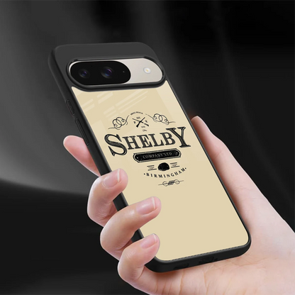 Shelby sleek google pixel 9 cover with tempered glass back and TPU edges