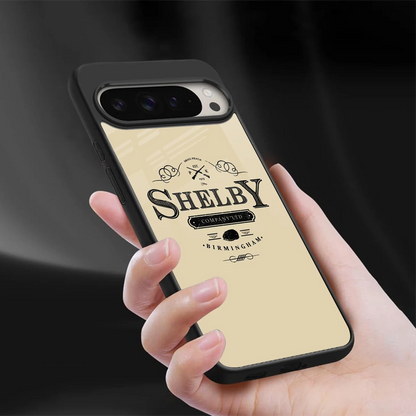 Shelby sleek google pixel 9 pro cover with tempered glass back and TPU edges