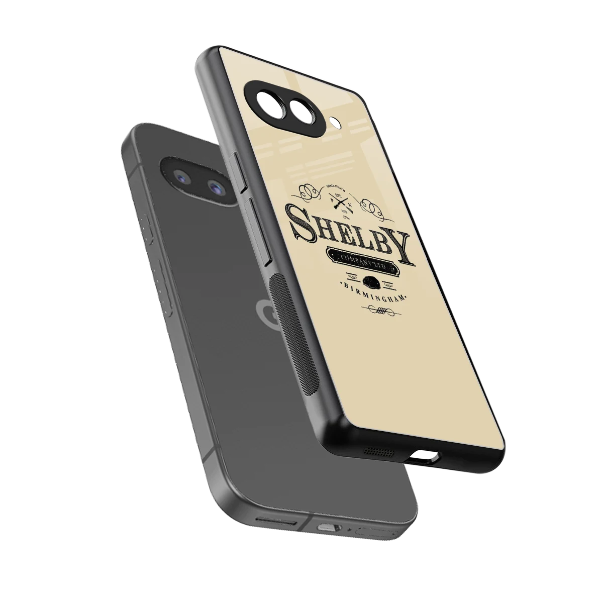 Shelby sleek google pixel 9a cover with tempered glass back and TPU edges