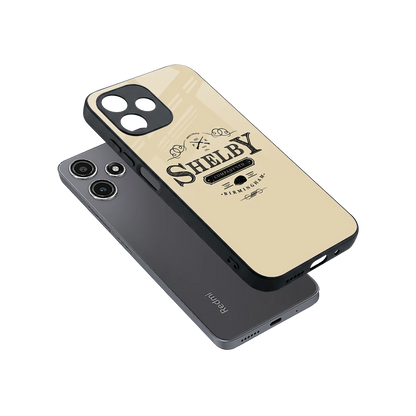 Shelby sleek redmi 12 5g cover with tempered glass back and TPU edges