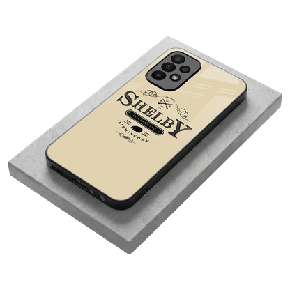 Shelby stylish phone case for samsung galaxy a23 | glossy glass and slim fit