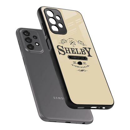 Shelby sleek samsung galaxy a23 cover with tempered glass back and TPU edges