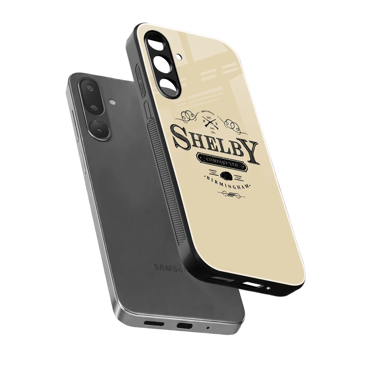 Shelby sleek samsung galaxy m56 5g cover with tempered glass back and TPU edges