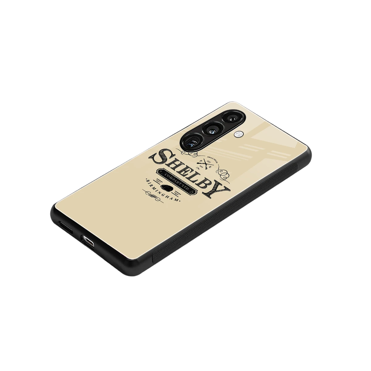 Shelby stylish phone case for samsung galaxy s24 fe | glossy glass and slim fit