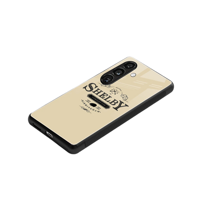 Shelby stylish phone case for samsung galaxy s24 fe | glossy glass and slim fit