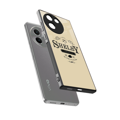 Shelby sleek vivo v30e cover with tempered glass back and TPU edges